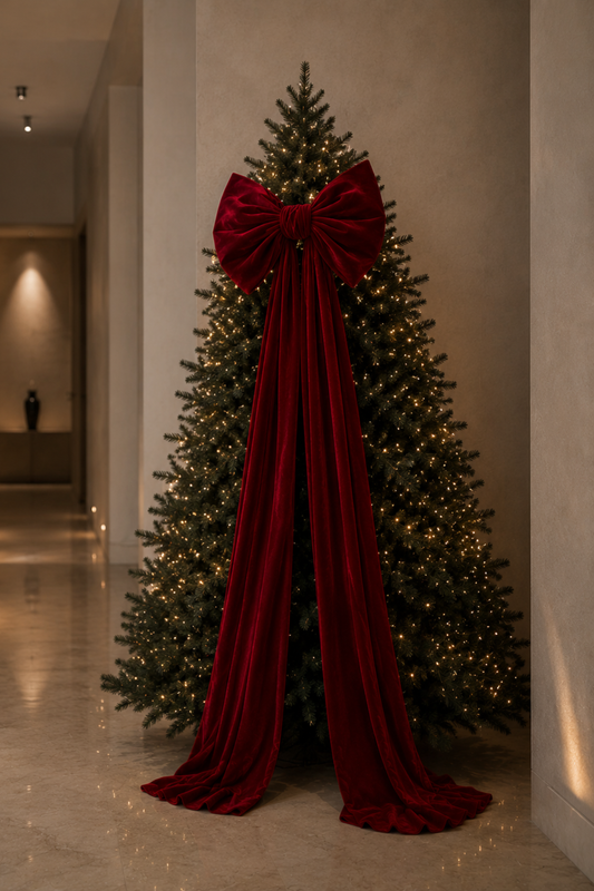 The Grand Bow Bordeaux Velvet
