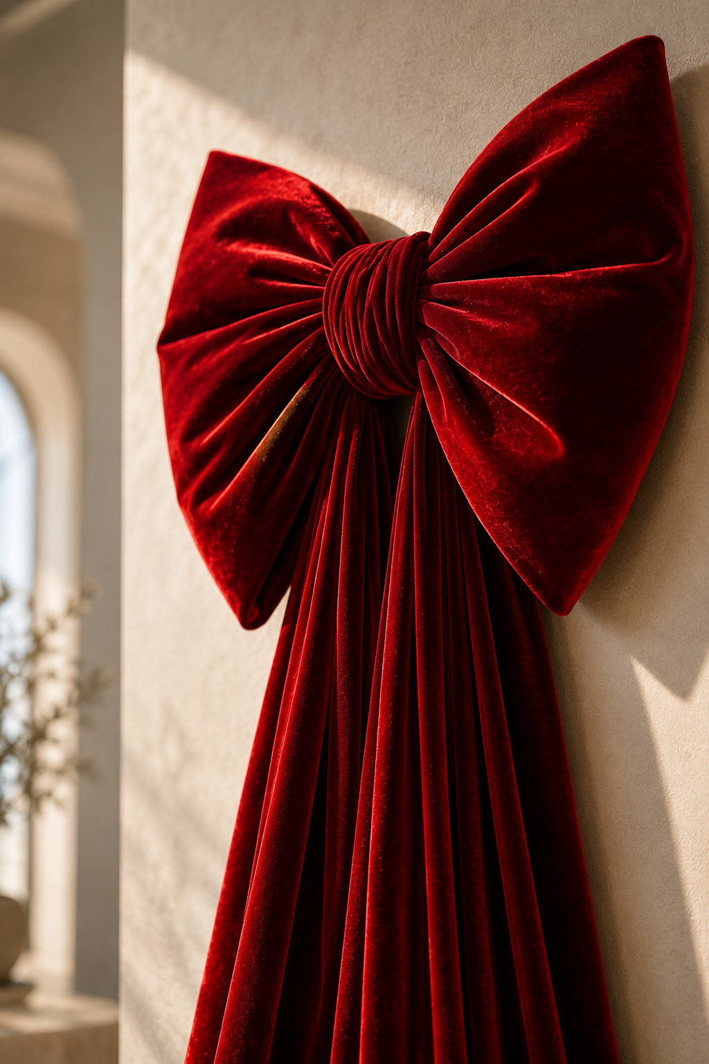 The Grand Bow Bordeaux Velvet